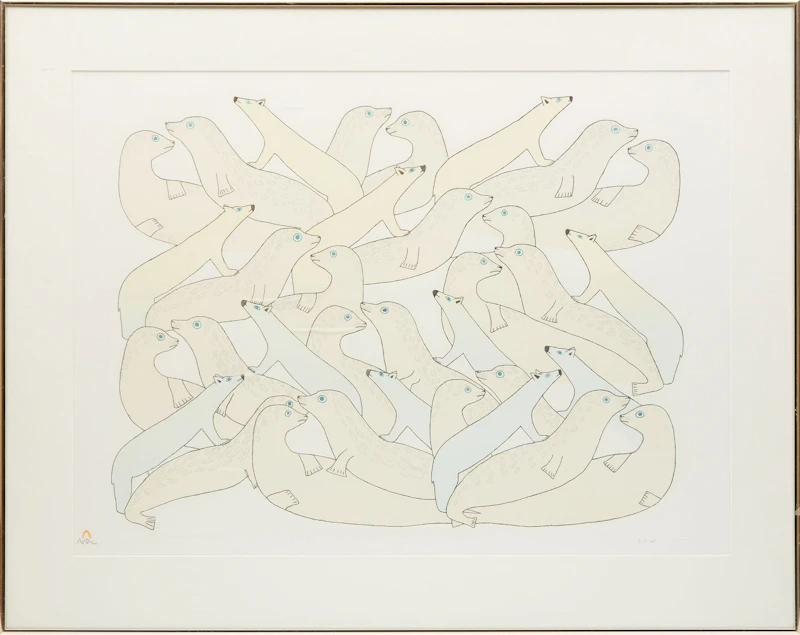 Kakulu Saggiatok, The Animals Come Together, lithograph, 1981 - view 2