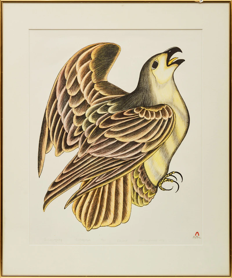 Kananginak Pootoogook, Qinnuajuaq, lithograph, 1976 - view 2