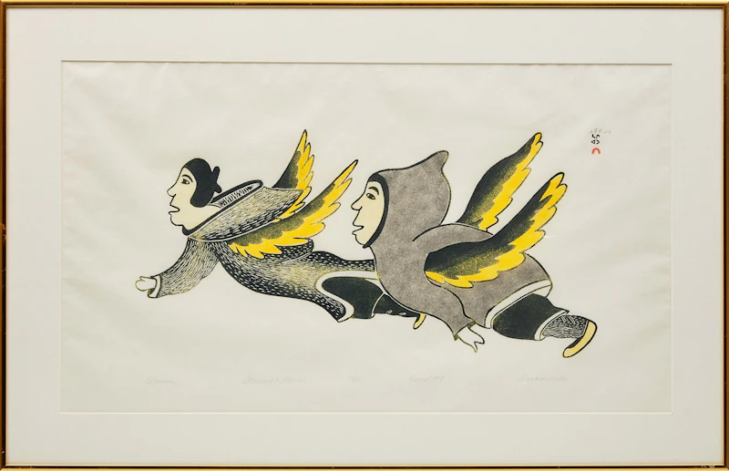 Sorosiluto Ashoona, Kilammi, stonecut and stencil, 1978 - view 2