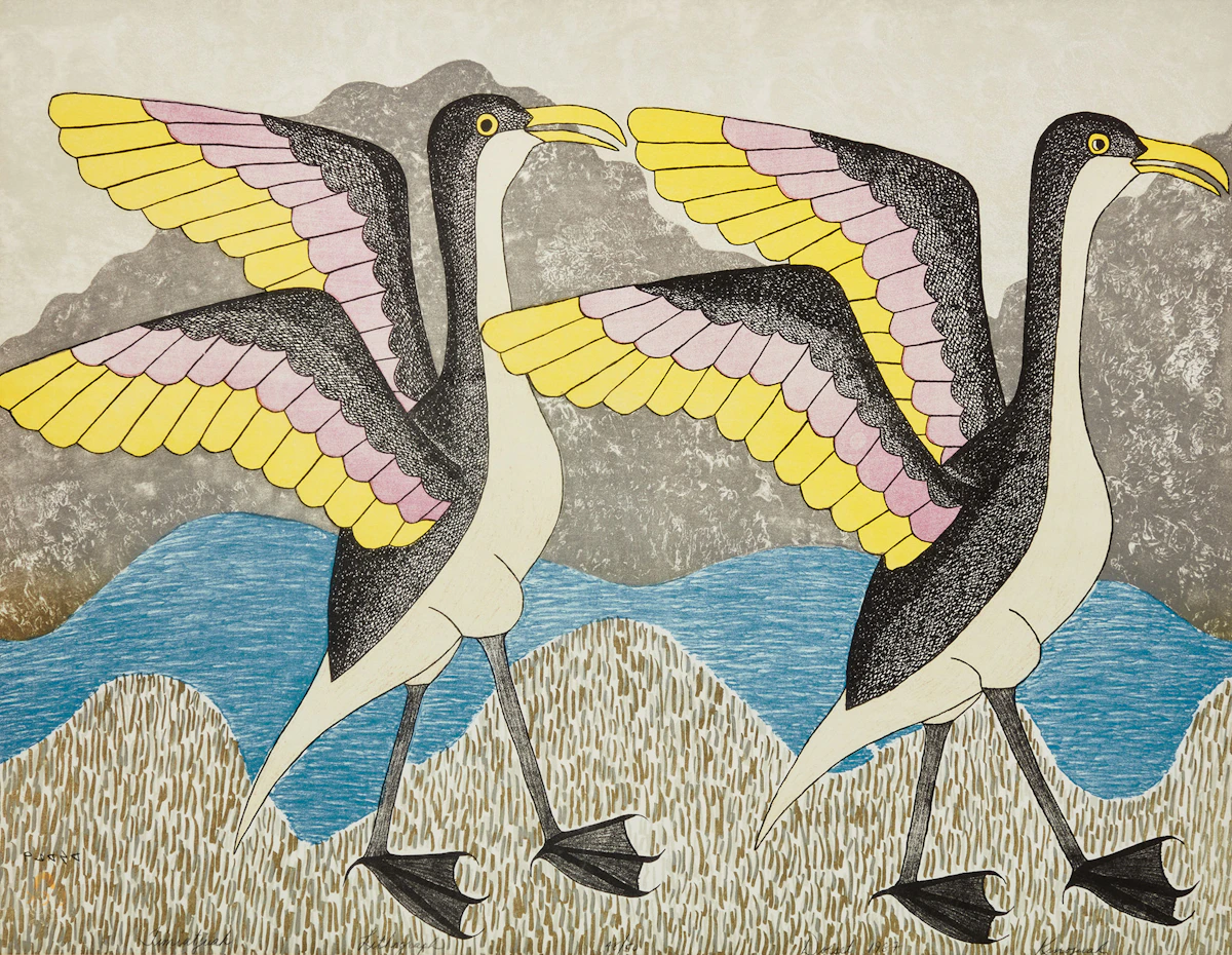 Kenojuak Ashevak, Timiatjuak, lithograph, 1987