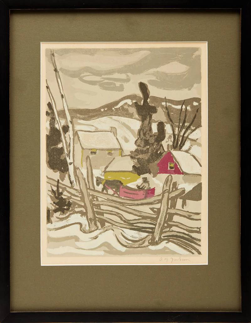 Alexander Young Jackson, Winter Sleigh, colour serigraph - view 2