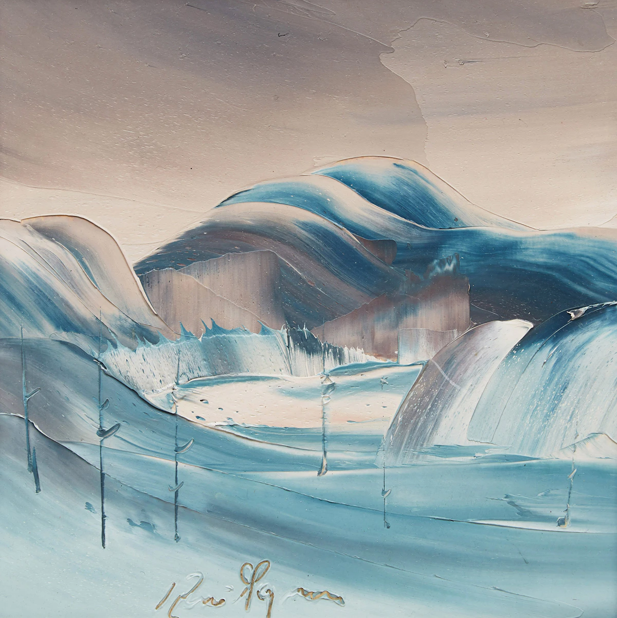 René Gagnon, Untitled (Winter Landscape) , oil on canvas