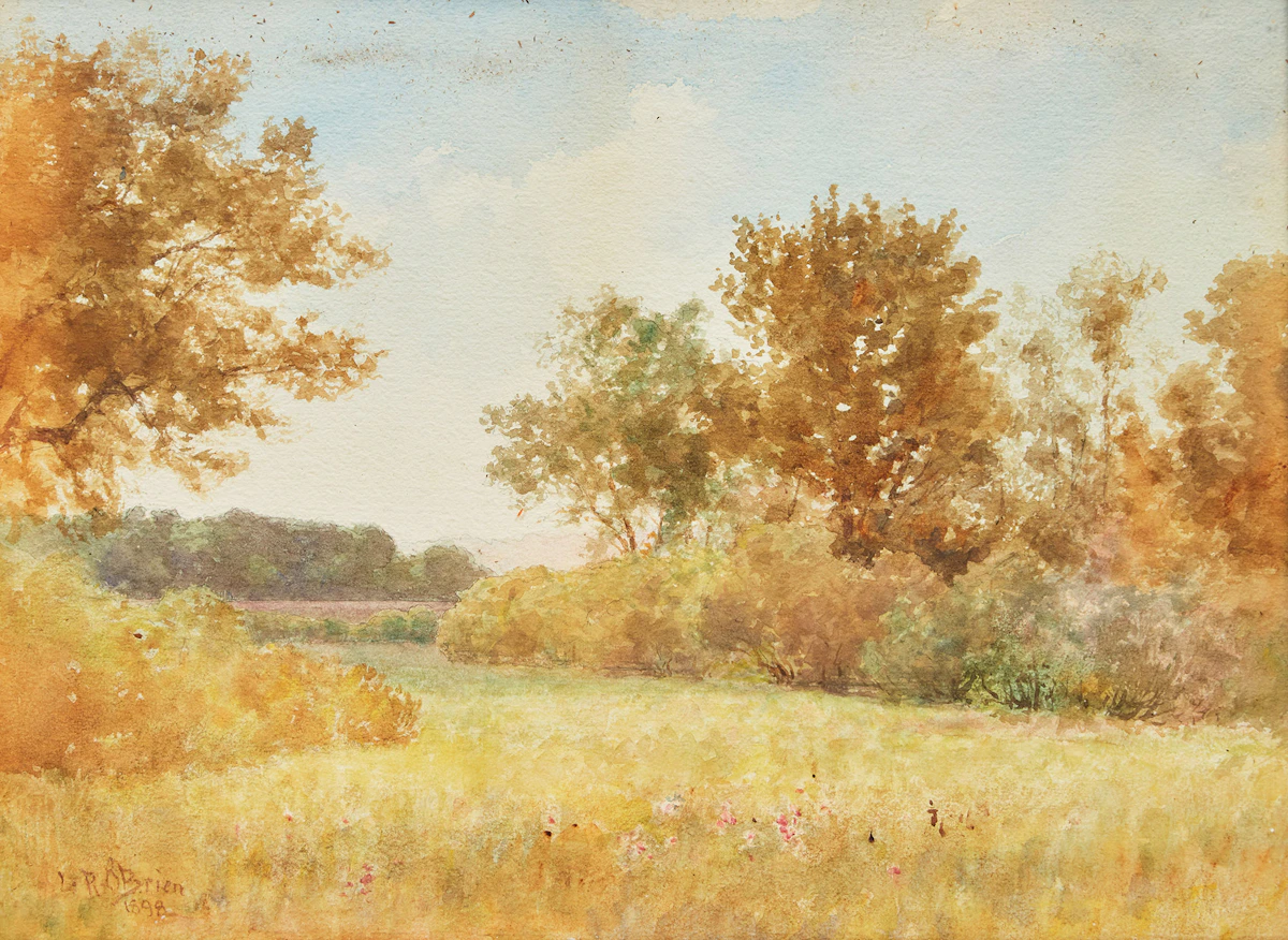 Lucius Richard O'Brien, By Grass Lake , watercolour on paper laid down on board