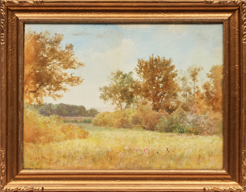 Lucius Richard O'Brien, By Grass Lake , watercolour on paper laid down on board - view 2