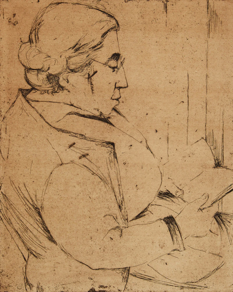 Rita Briansky, Woman Reading, etching