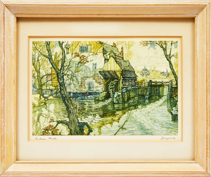Nicholas Hornyansky, Rideau Mill; St. Jean, Quebec; Rijndijk Village (Holland); The Longest Covered Bridge in the World, four colour reproductions - view 2