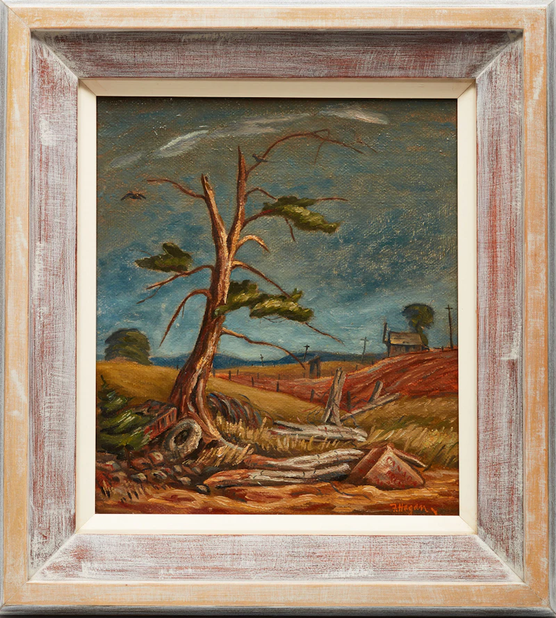 Frederick Hagan, Landscape with Junk, oil on board - view 2