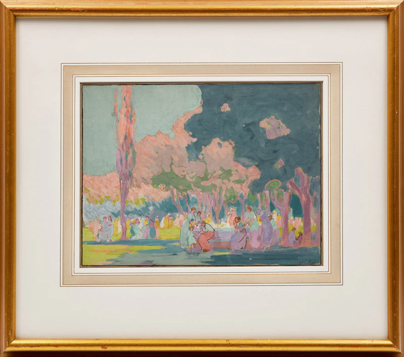 Emily Louise Orr Elliott, Celebration on the Green, gouache on cardstock - view 2