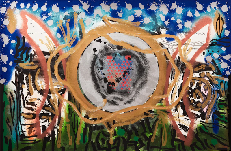 Jean Paul Riopelle, Au-de-ça, colour silkscreen