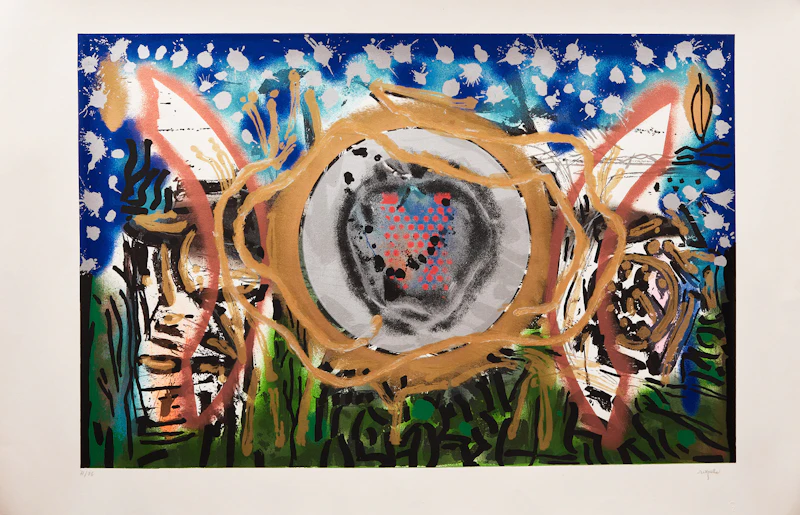 Jean Paul Riopelle, Au-de-ça, colour silkscreen, 1995 - view 2