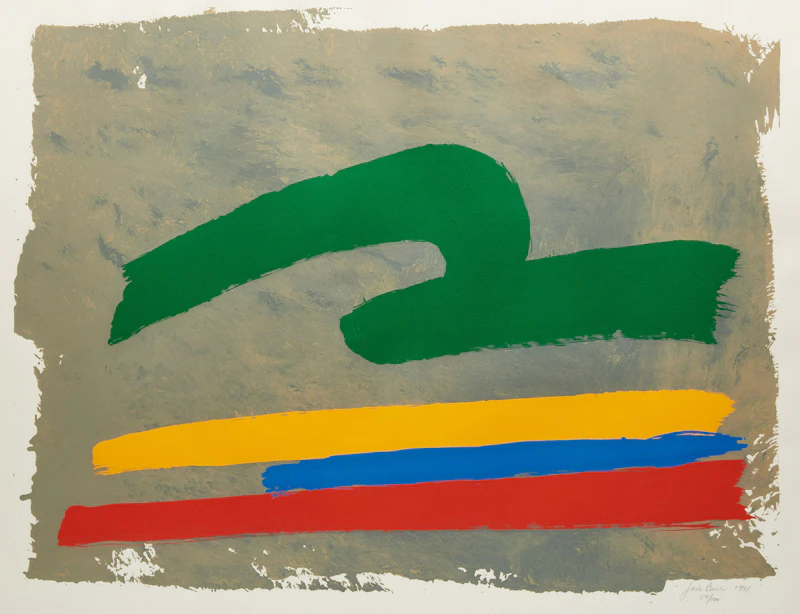 Jack Hamilton Bush, Green Loop, screenprint in colours