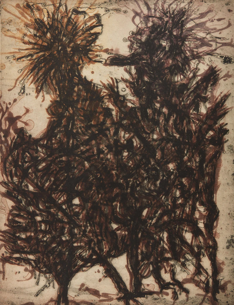Jean Paul Riopelle, Les aigrettes , etching
