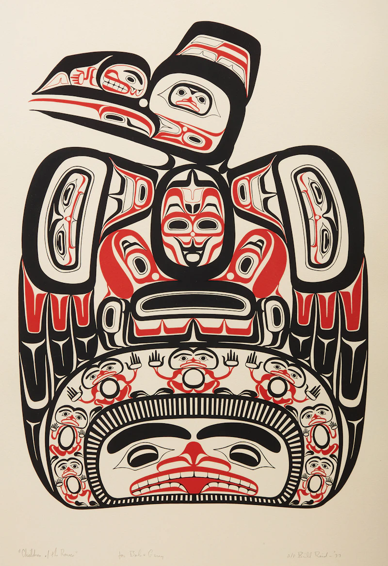 Children of the Raven; Haida Thunderbird; A Whale of a Haida Whale (SKAANA); A Haida Dogfish XAXADA by Bill Ronald Reid