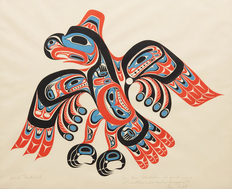 Bill Ronald Reid, Children of the Raven; Haida Thunderbird; A Whale of a Haida Whale (SKAANA); A Haida Dogfish XAXADA, Four serigraphs - view 4