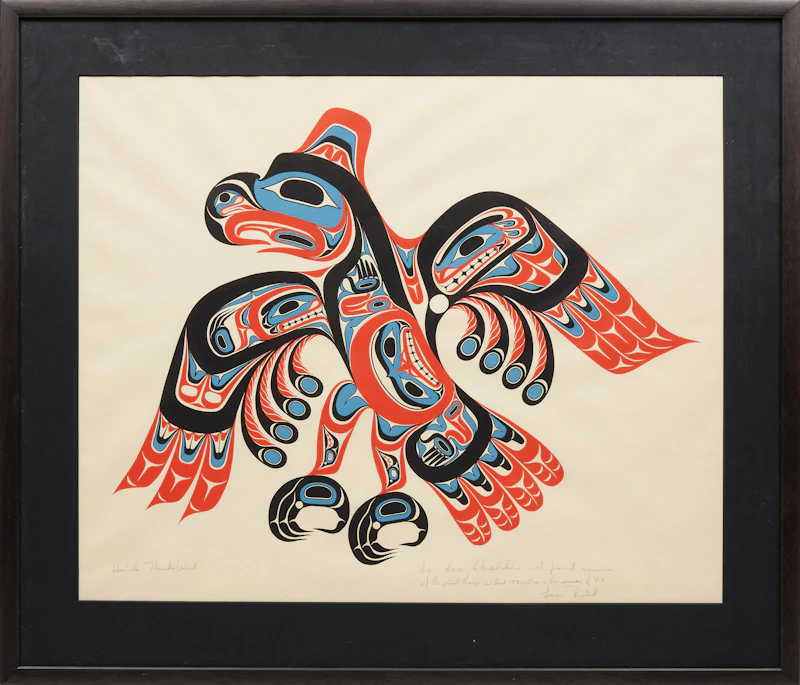 Bill Ronald Reid, Children of the Raven; Haida Thunderbird; A Whale of a Haida Whale (SKAANA); A Haida Dogfish XAXADA, Four serigraphs - view 5