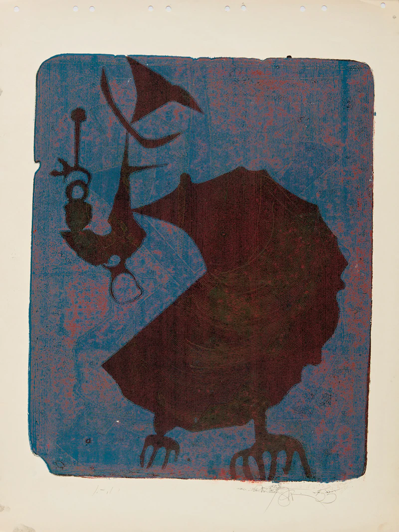 Harold Barling Town, The Great Chicken Bites a Miró, single autographic print, 1955 - view 2
