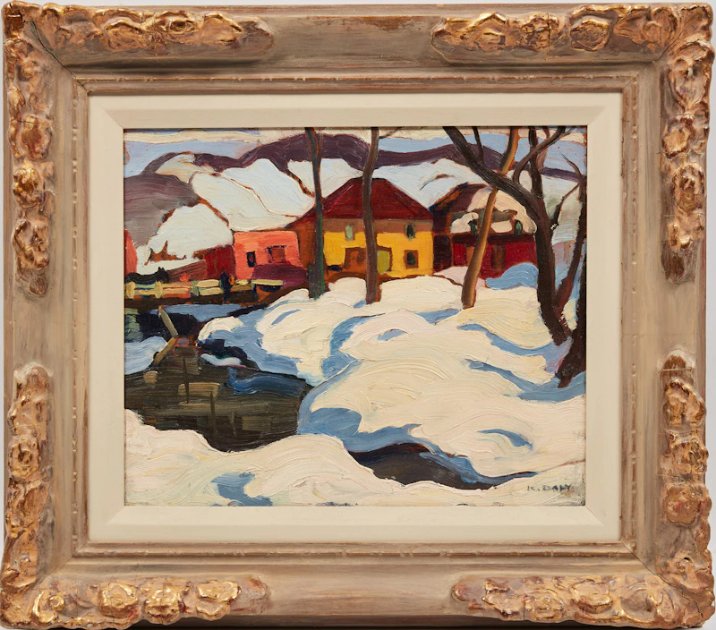 Kathleen Frances Daly Pepper, Sketch for Snow Rhythms, oil on board - view 2