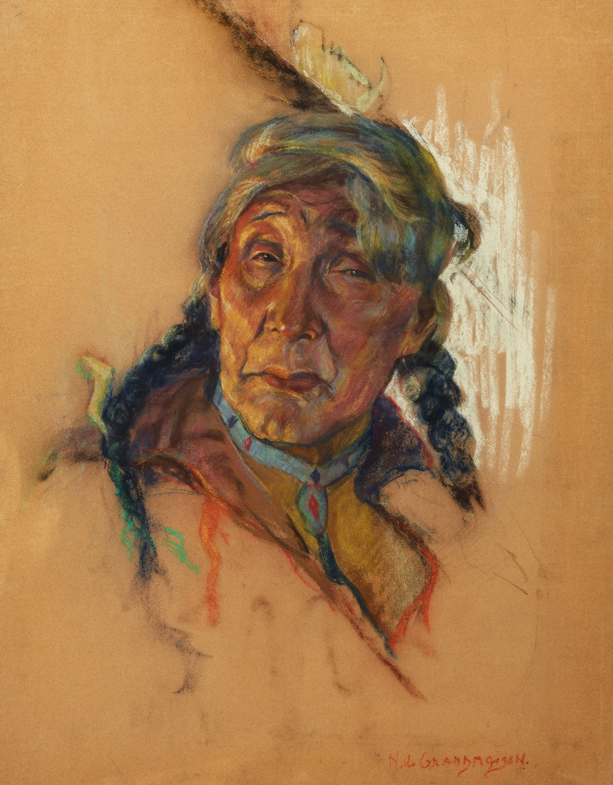 Nicholas de Grandmaison, Untitled Portrait, pastel