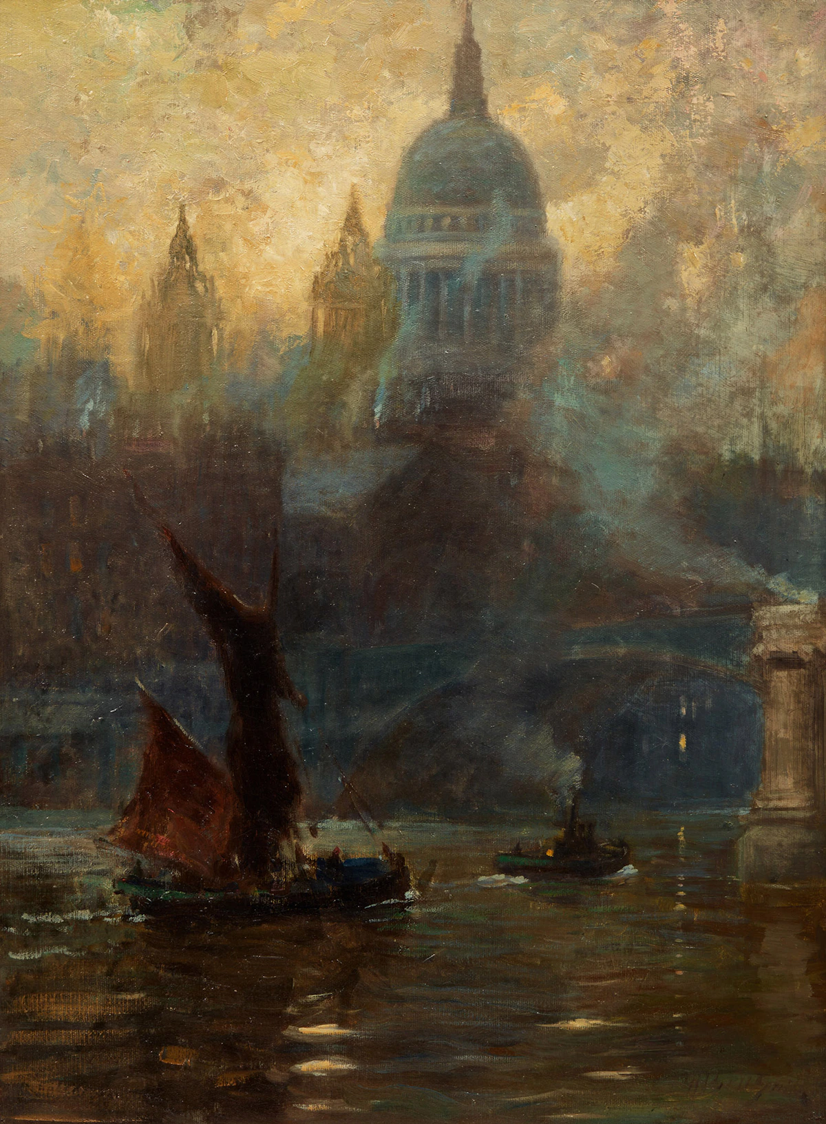 Frederic Marlett Bell-Smith, View of St. Paul’s Cathedral, oil on canvas