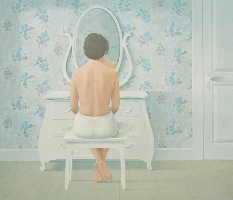 Woman at Dresser; The Institution by Christopher Pratt