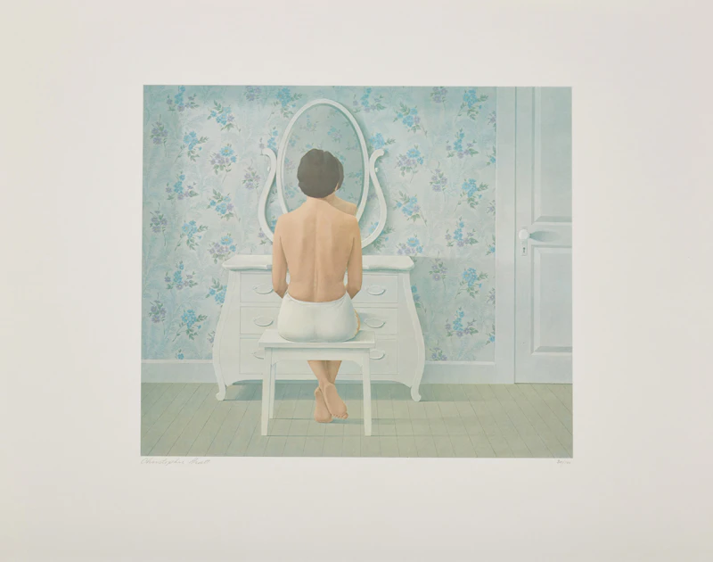 Christopher Pratt, Woman at Dresser; The Institution, two colour photolithographs - view 2