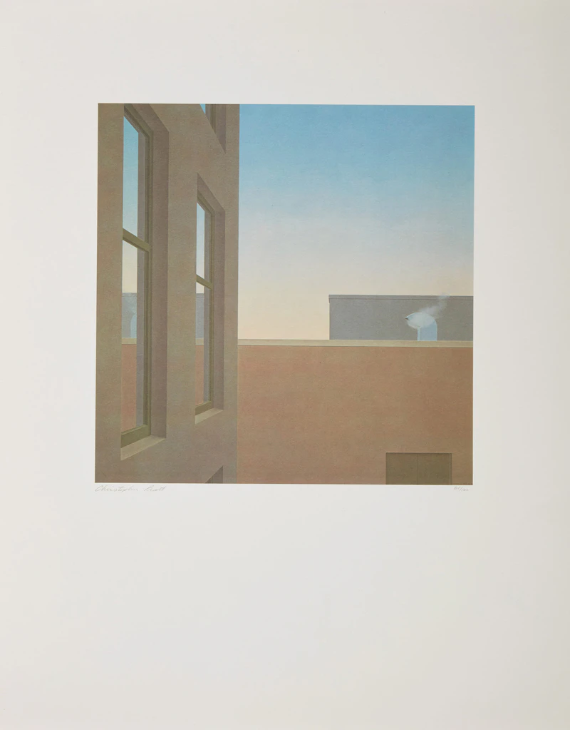 Christopher Pratt, Woman at Dresser; The Institution, two colour photolithographs - view 5