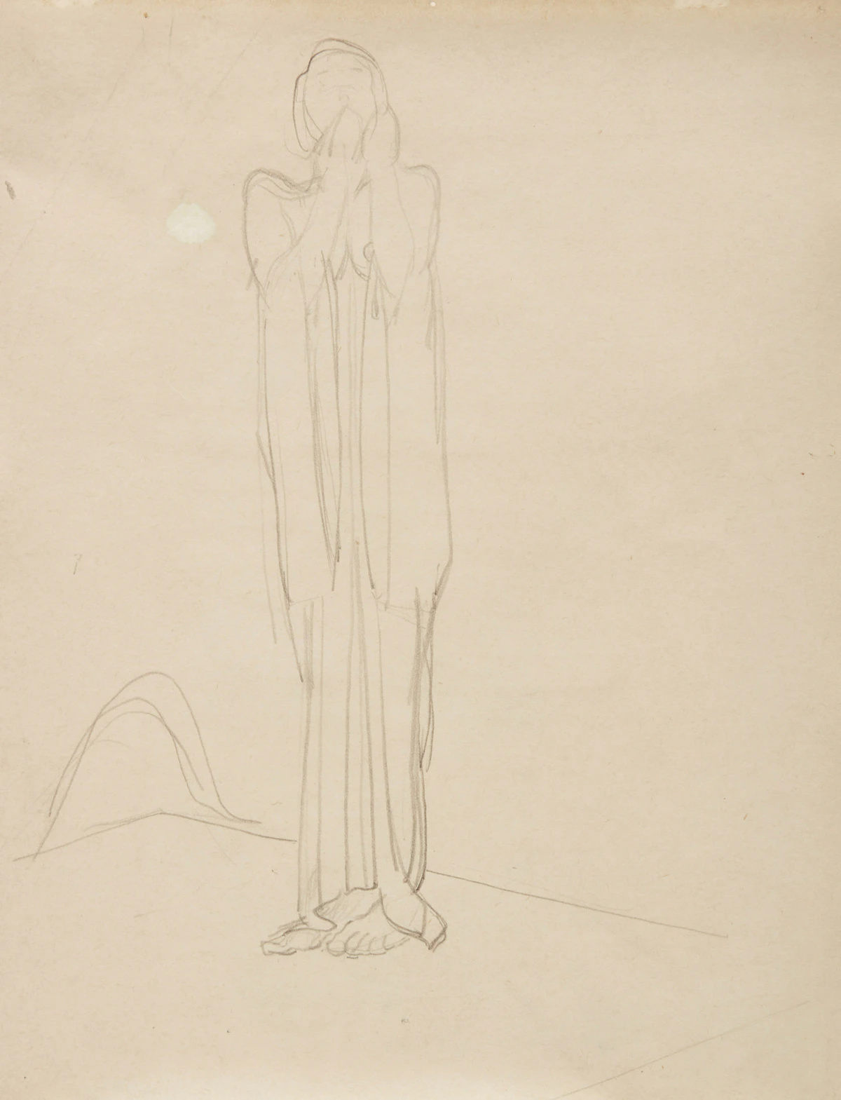 Frederick Horsman Varley, Standing Figure, graphite on paper, circa 1933