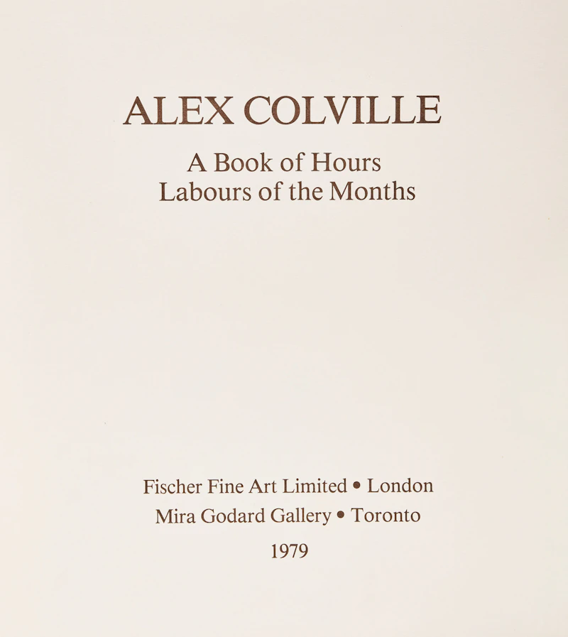 David Alexander Colville, Book of Hours - Labour of the Months, 12 colour lithographs & 1 colour serigraph in an album, 1979 - view 2