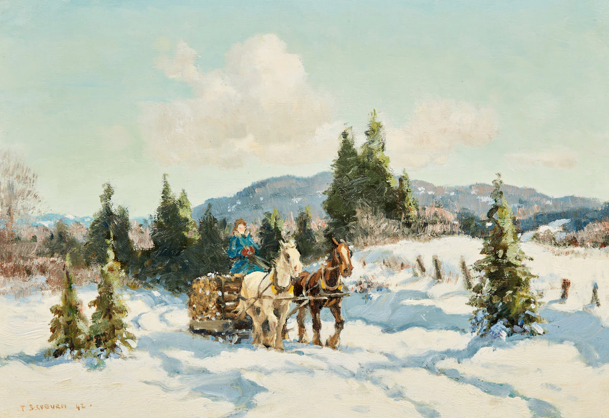 Frederick Simpson Coburn, Sunny Day in the Laurentians, oil on canvas, 1942