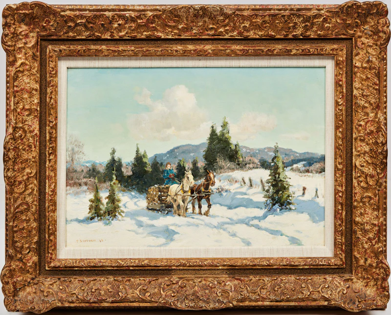 Frederick Simpson Coburn, Sunny Day in the Laurentians, oil on canvas, 1942 - view 2