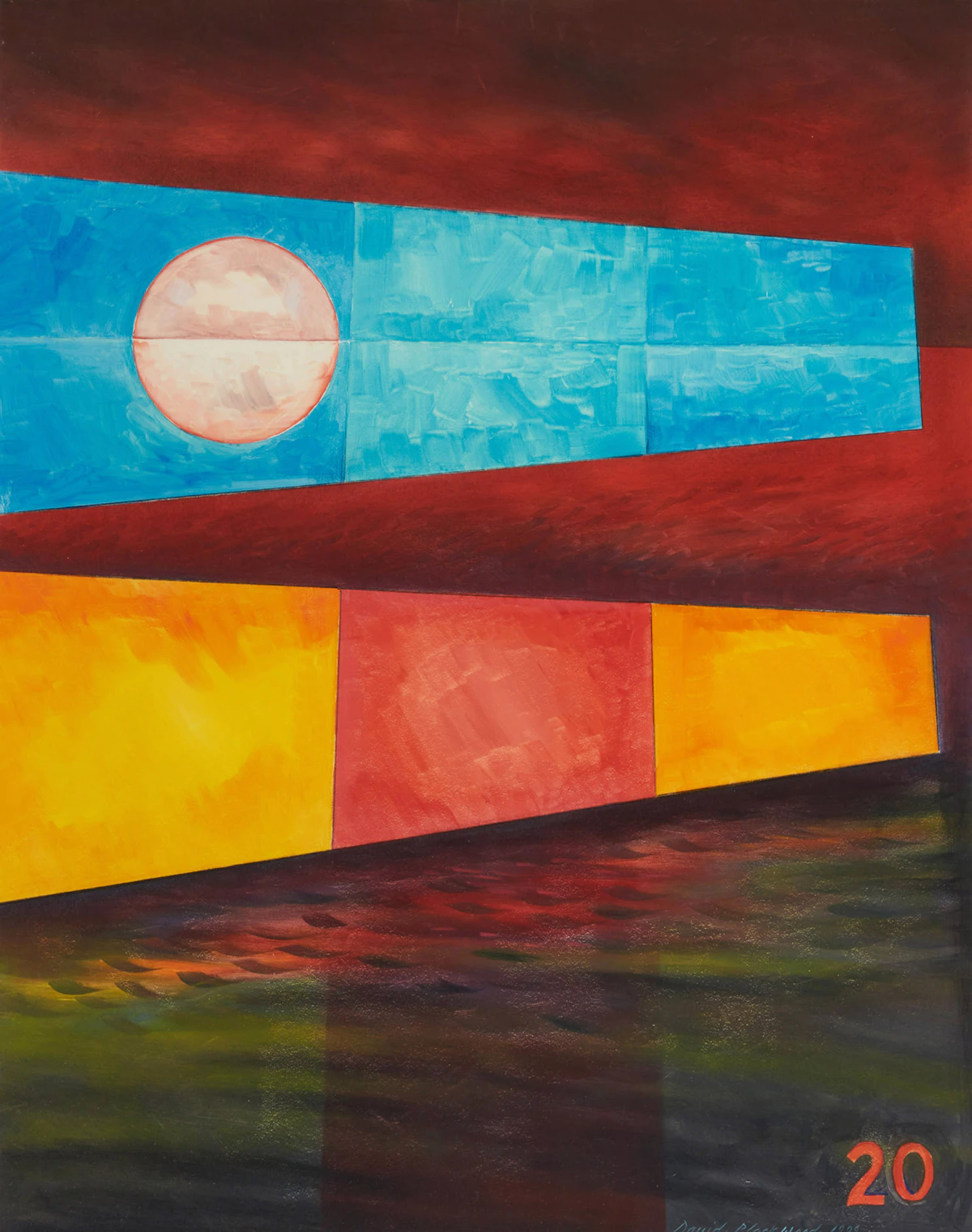 David Lloyd Blackwood, Untitled, International Code Series, monotype, 1999