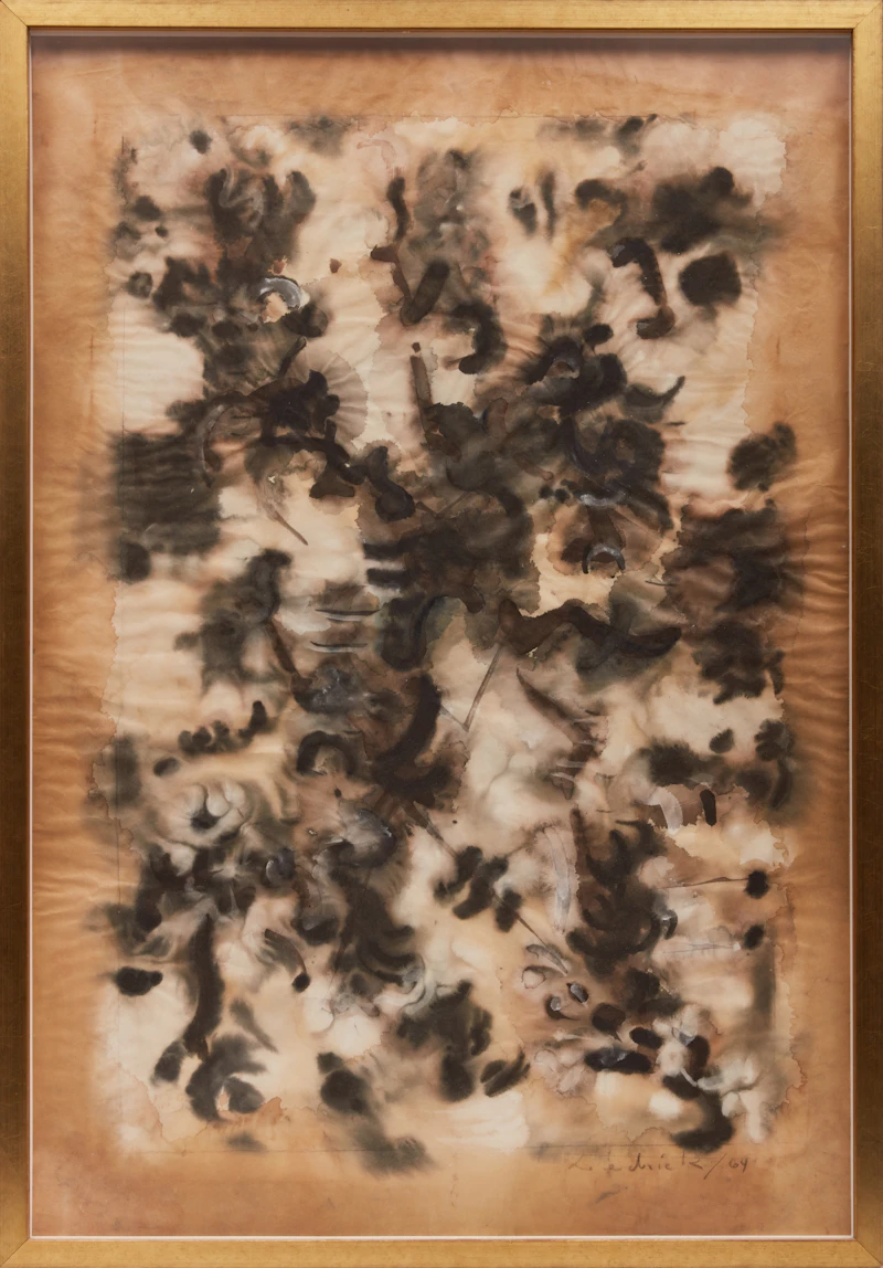 Robert Hedrick, Untitled Abstraction, mixed media on paper - view 2