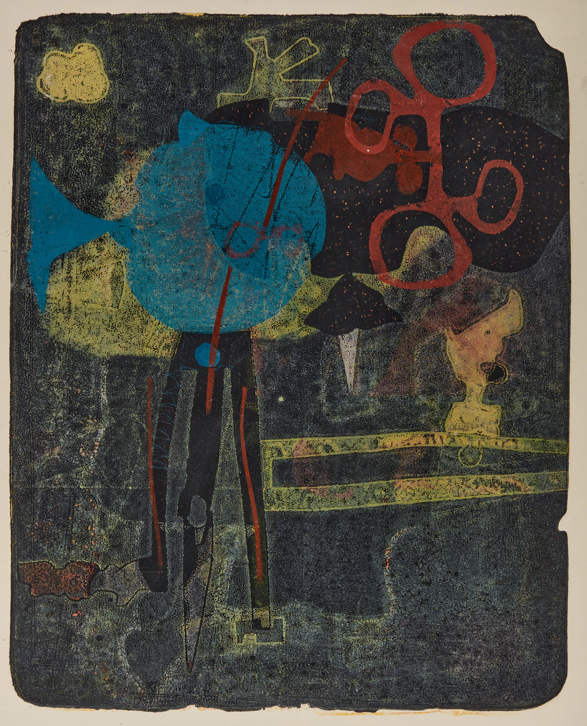 Harold Barling Town, Untitled (Blue Fish), single autographic print