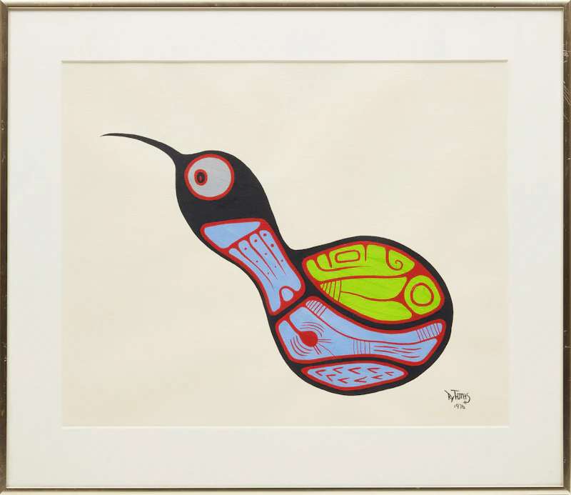 Roy Thomas, Nesting Bird; Two Birds, two acrylics on paper, 1976 - view 2