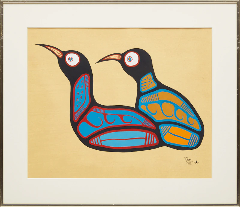 Roy Thomas, Nesting Bird; Two Birds, two acrylics on paper, 1976 - view 5