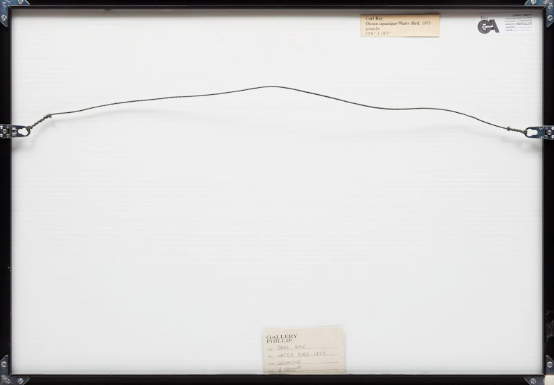 Carl Ray, Water Bird, gouache, 1973 - view 3