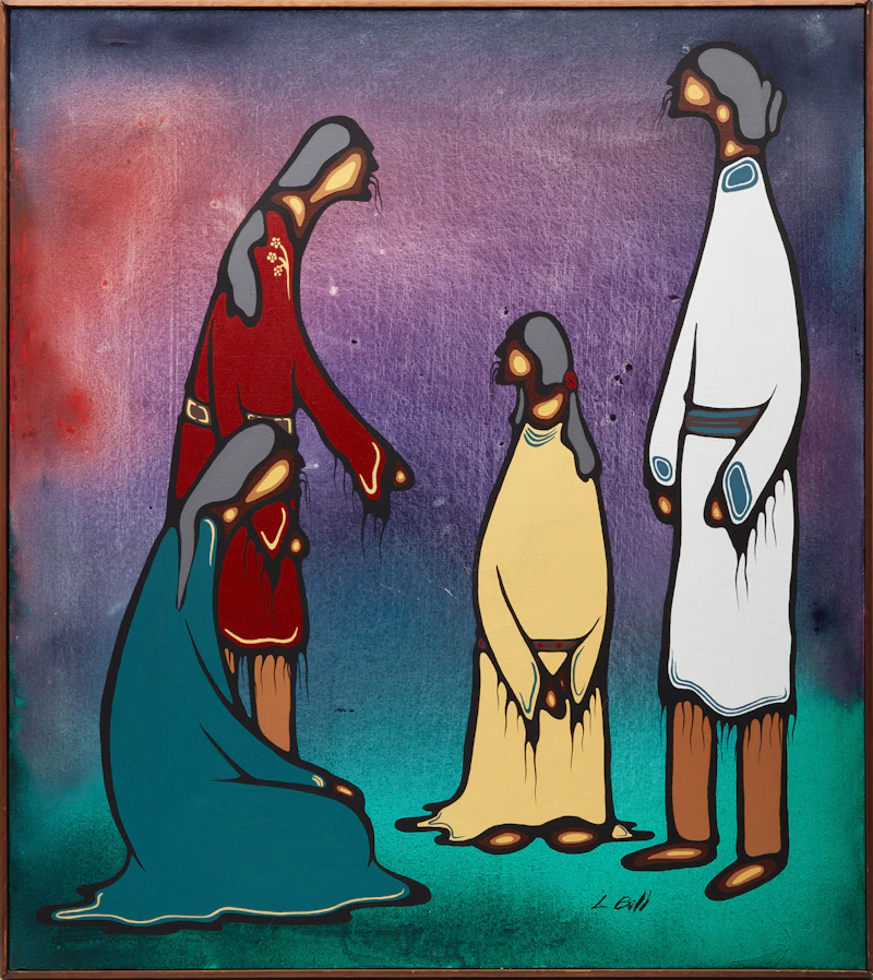 Leland Bell, Four Women Helpers, acrylic on canvas, 1979 - view 2