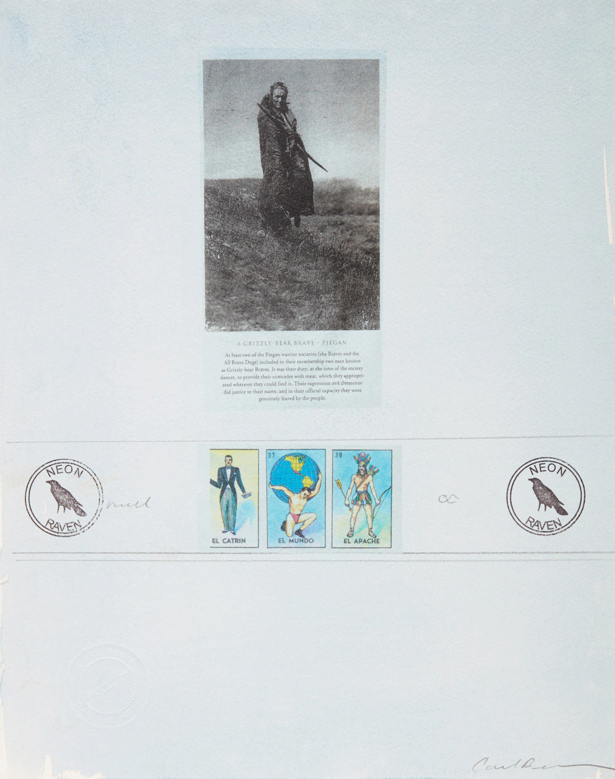 Carl Beam, A Grizzly Bear Brave-Piegan; Humpback Whale , two mixed media