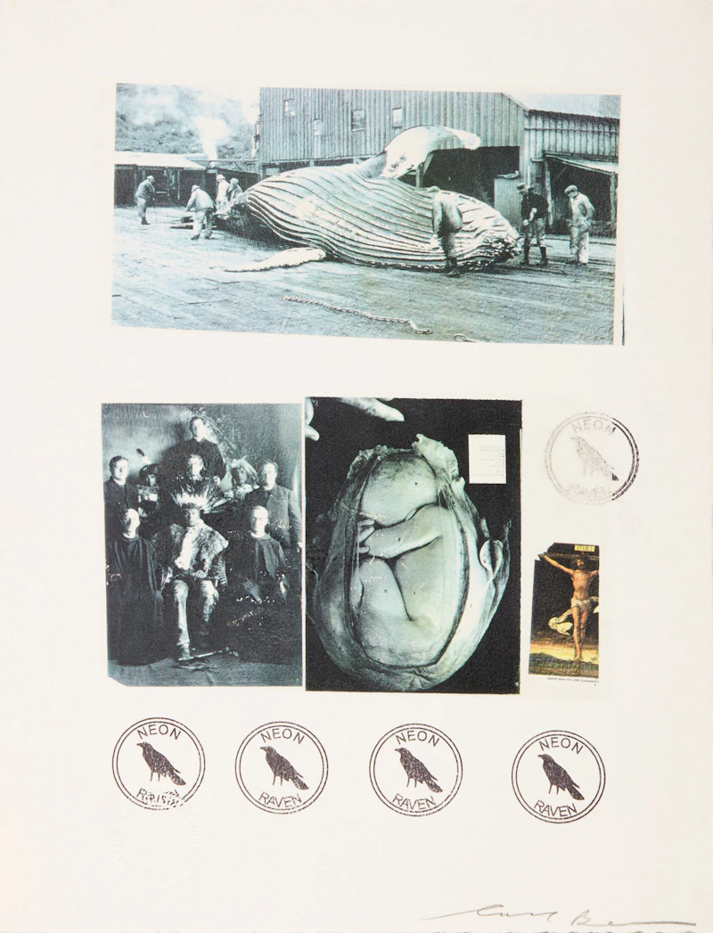 Carl Beam, A Grizzly Bear Brave-Piegan; Humpback Whale , two mixed media - view 3