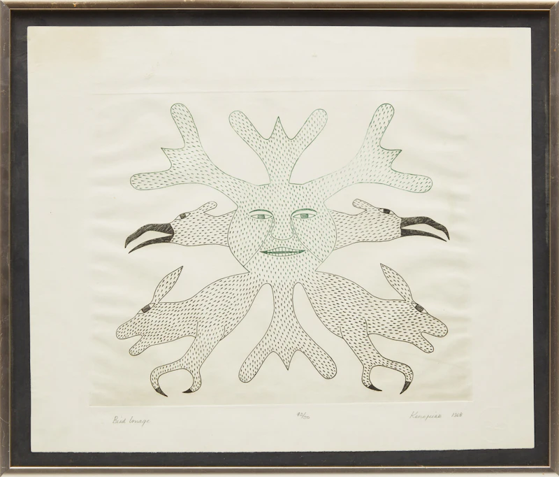 Kenojuak Ashevak, Bird Image, etching, 1968 - view 2
