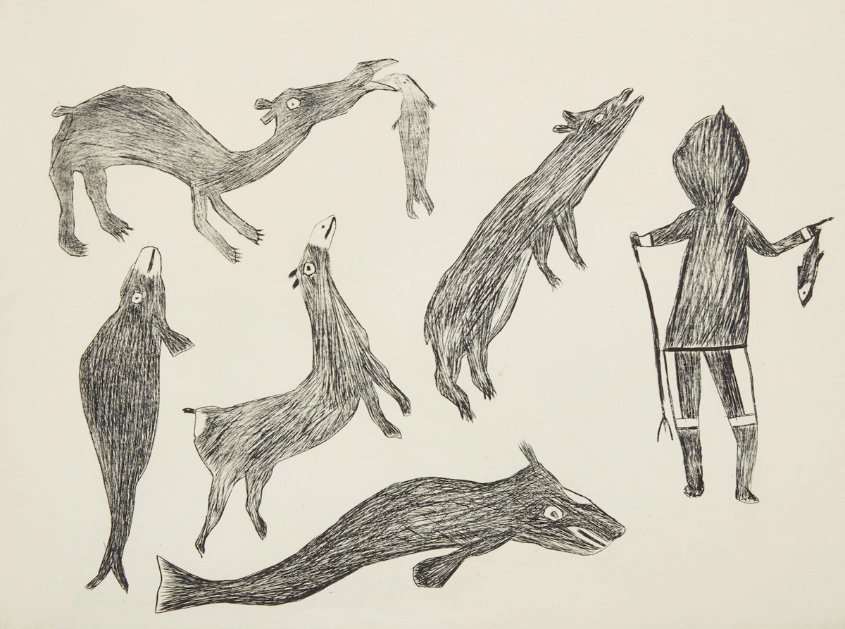 Kenojuak Ashevak, Untitled, etching