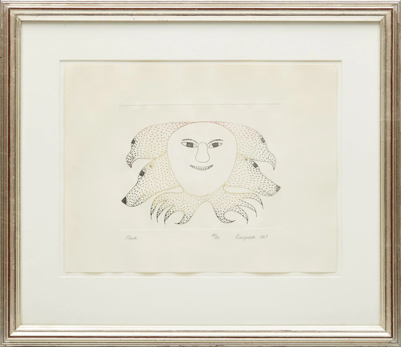 Kenojuak Ashevak, Mask, etching, 1967 - view 2