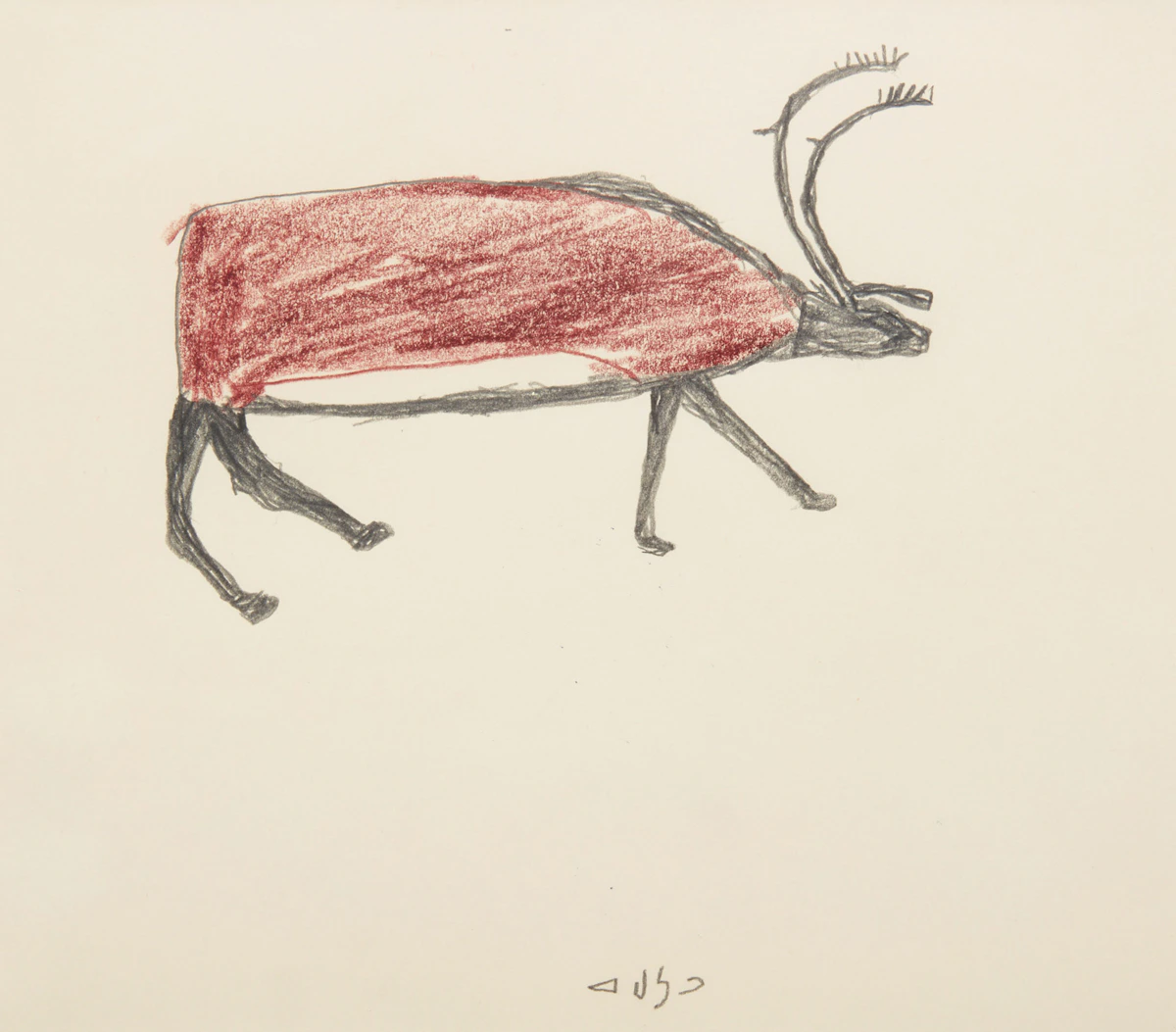 Luke Anguhadluq, Untitled, pencil and crayon