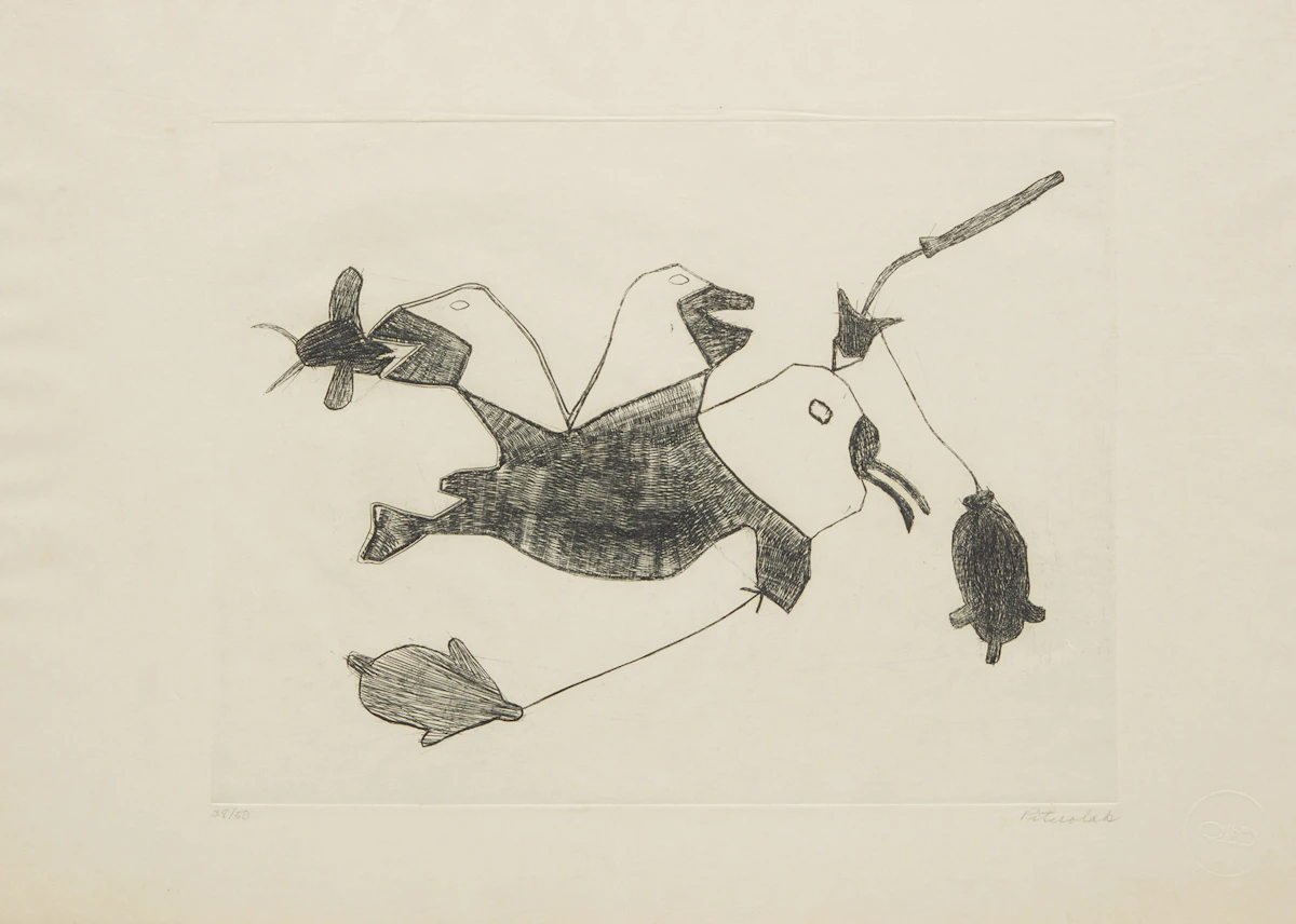 Ashoona Pitseolak, Untitled, etching