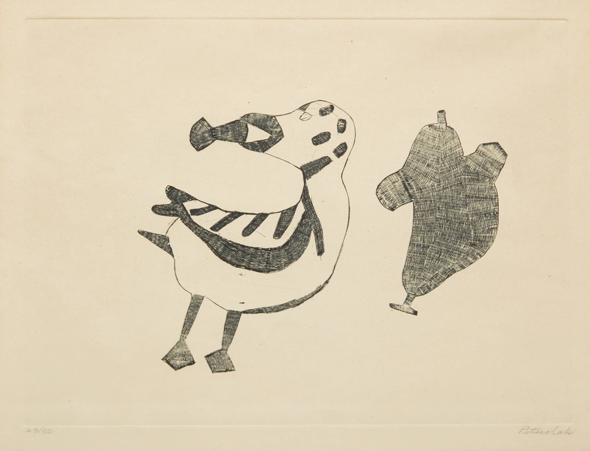 Ashoona Pitseolak, Untitled, engraving
