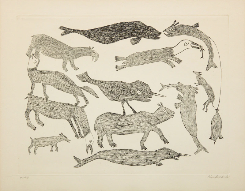 Animals; Untitled by Kiakshuk