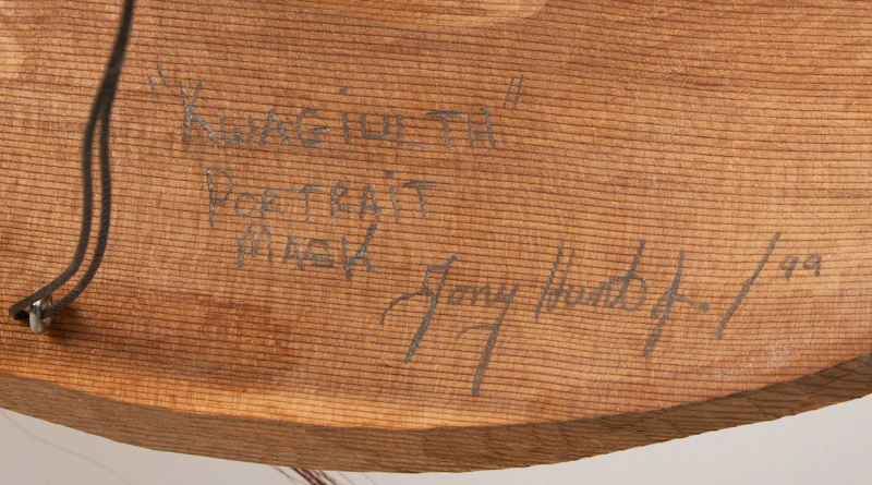 Tony Hunt (Jr.), “Kwagiulth” Portrait Mask, painted wood with horse hair, 1999 - view 3