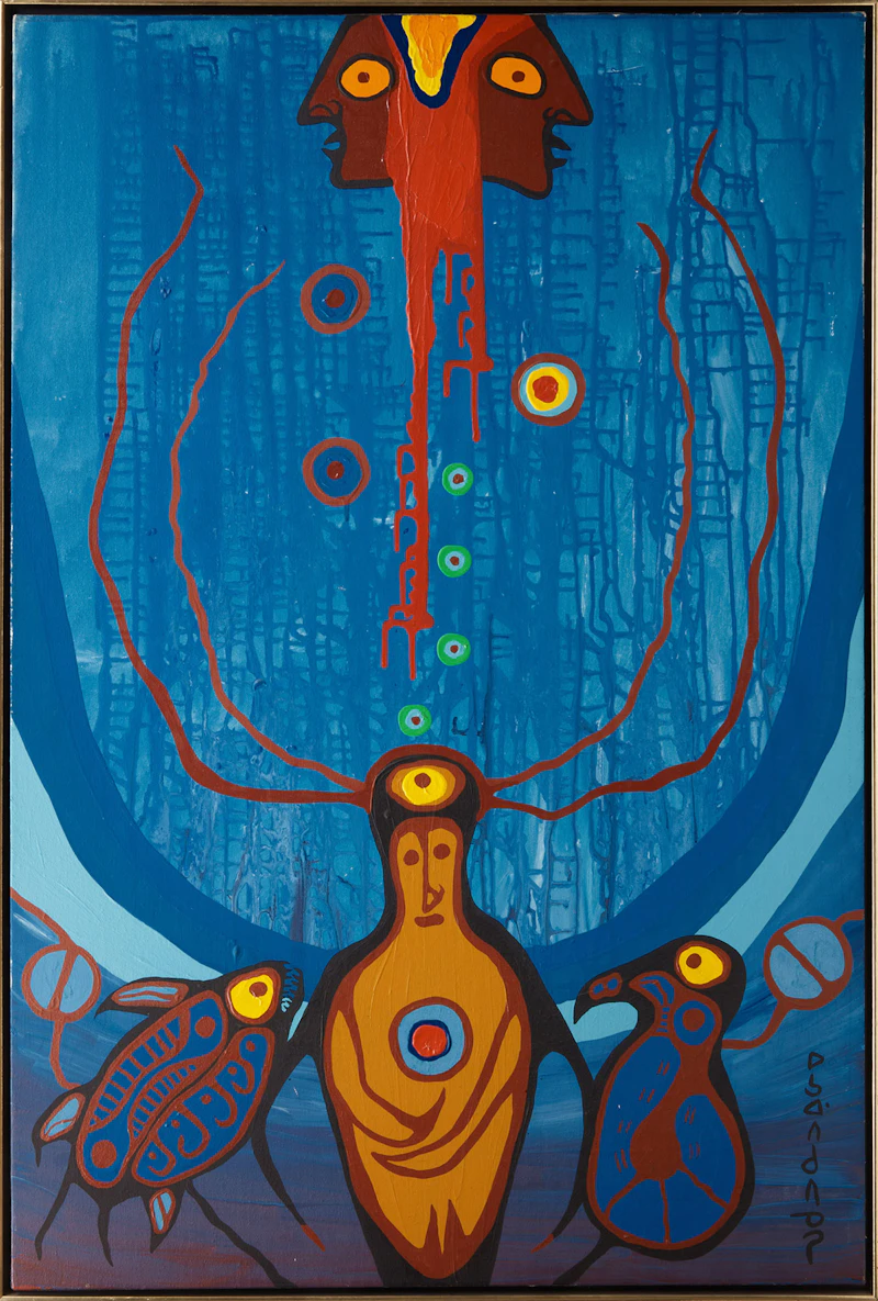 Norval Morrisseau, Door to Astral Heaven, acrylic on canvas, 1977 - view 2