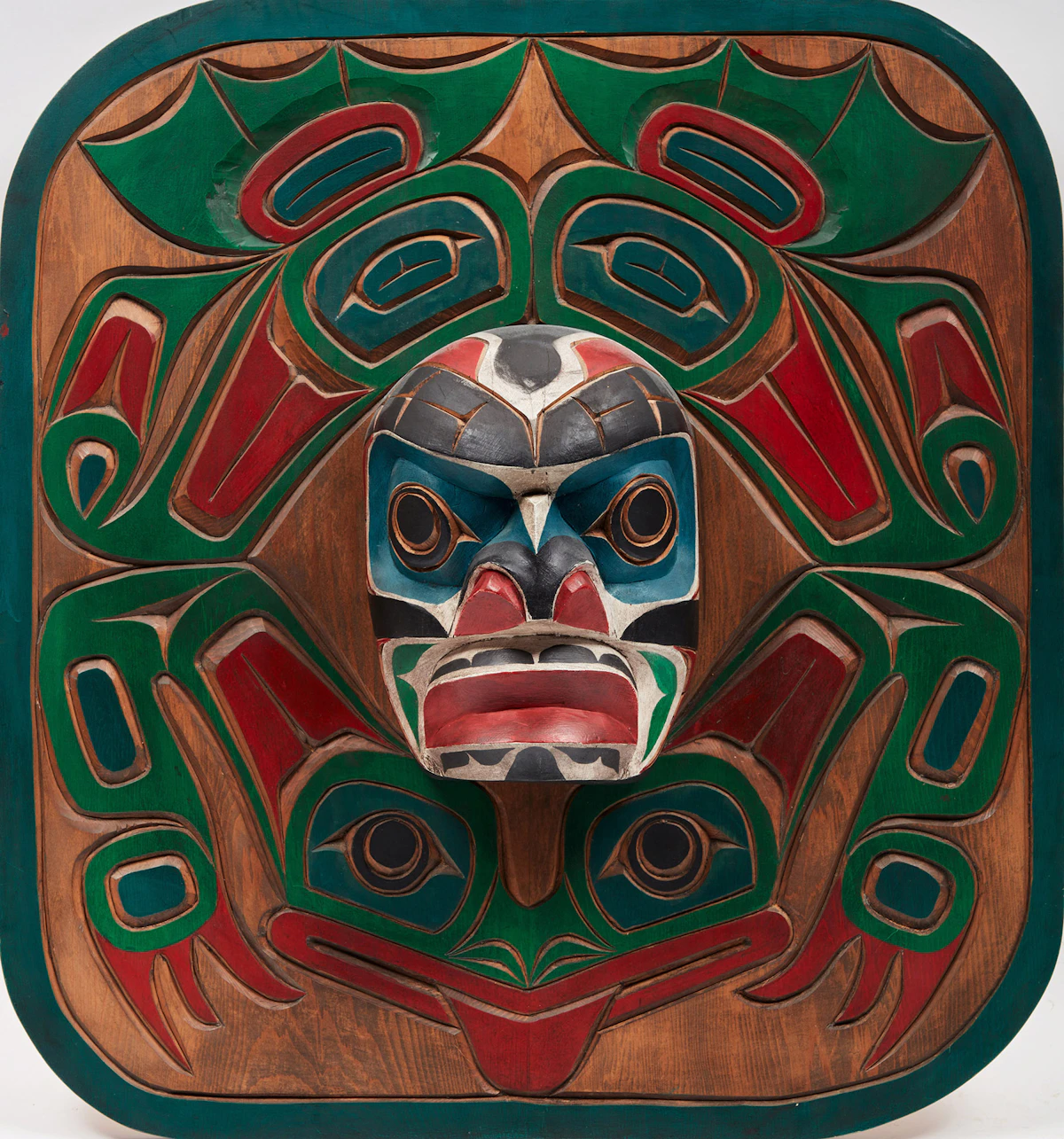 Jimmy  Joseph, Moon Mask, painted cedar, 1991