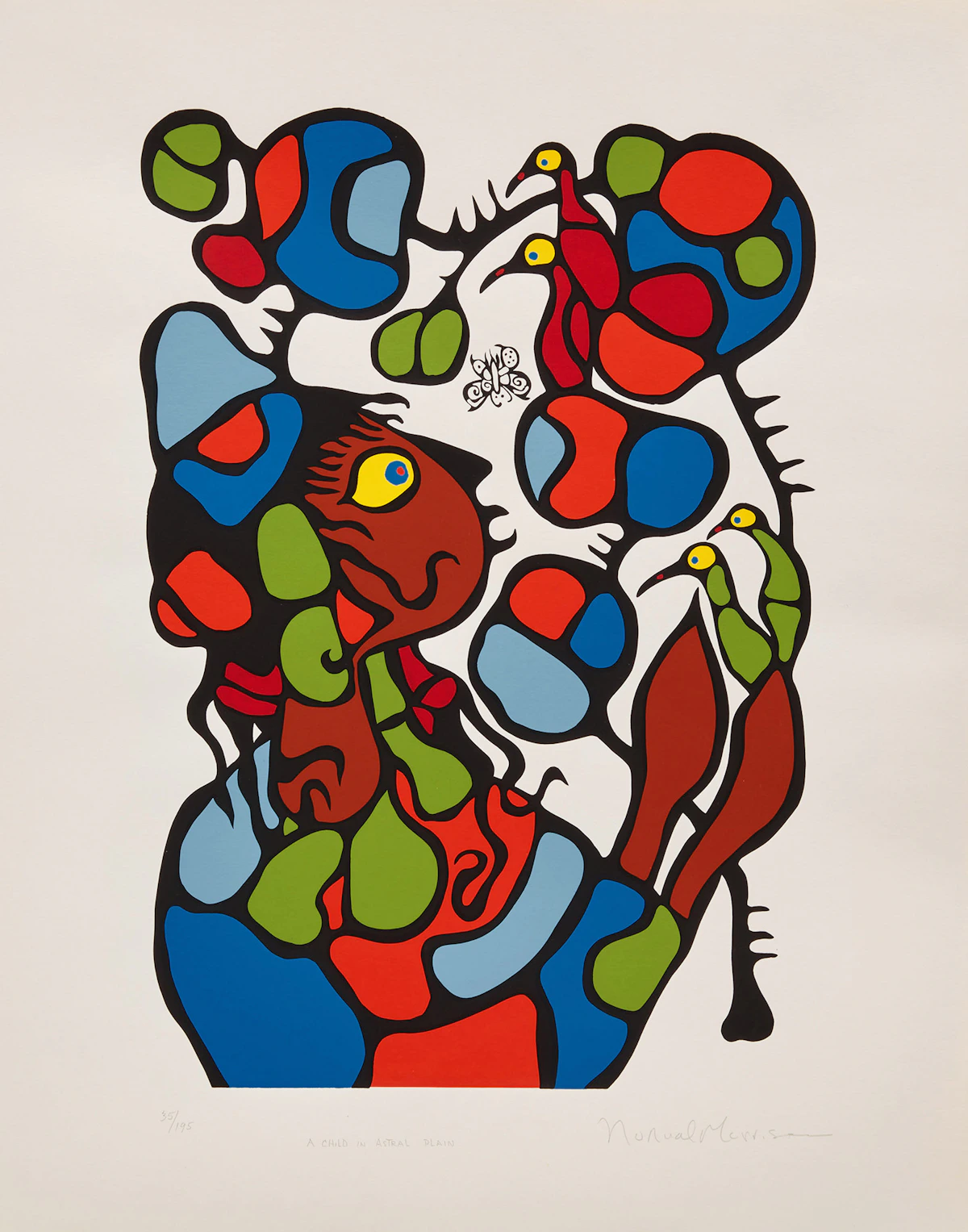 Norval Morrisseau, Shaman Vision Series One: Vision to its Soul, Native Unity, A Child in Astral Plain, Astral Children Community, This Is The Way It Is and Fish Unity in Cosmic Sea, six serigraphs